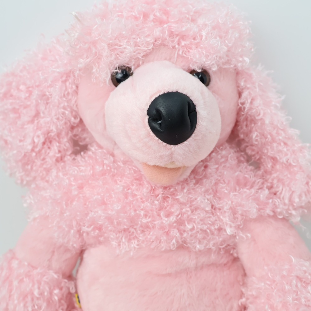 Build-A-Bear Workshop Pink Poodle Plush Stuffed Animal Curly Fur 20" Dog Toy - Picture 10 of 10